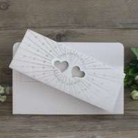 Rectangle Invitation Card Glitter Vellum Paper Greeting Card with Envelope